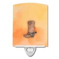 Carolines Treasures Carolines Treasures BB7371CNL Cowboy Boot Watercolor Ceramic Night Light BB7371CNL